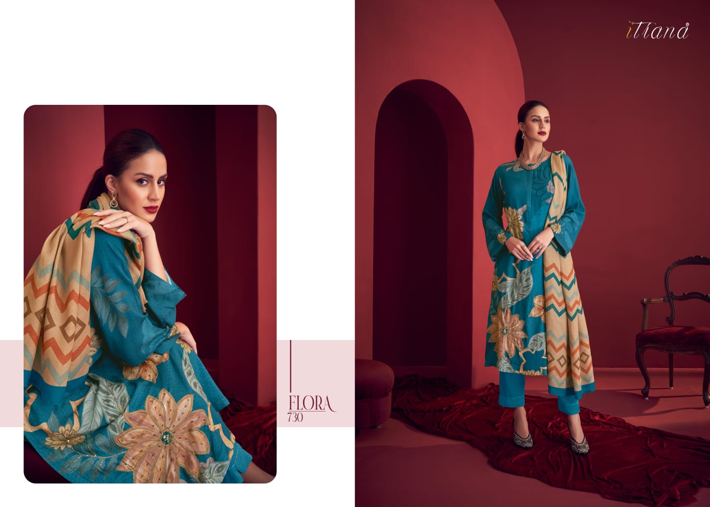 Itrana By Flora Printed Designer Salwar Suits Catalog